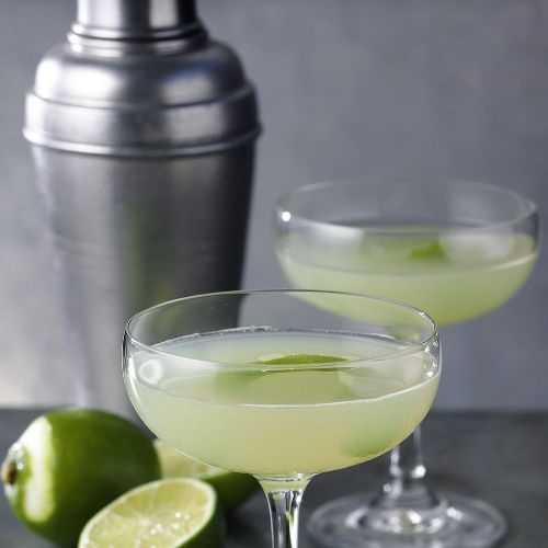 The Last Word cocktail made with Kitapo African Gin, served in a coupe glass with a lime twist garnish